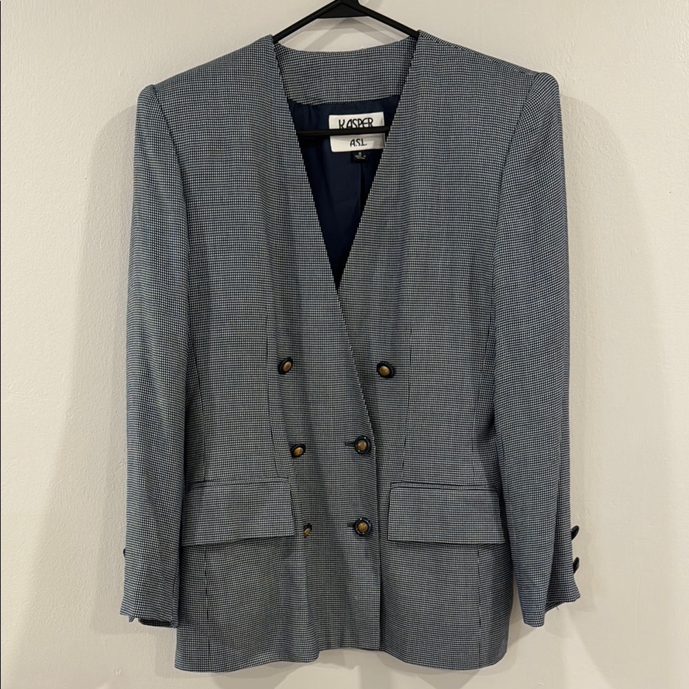Vintage Kasper for A.S.L double breasted blazer